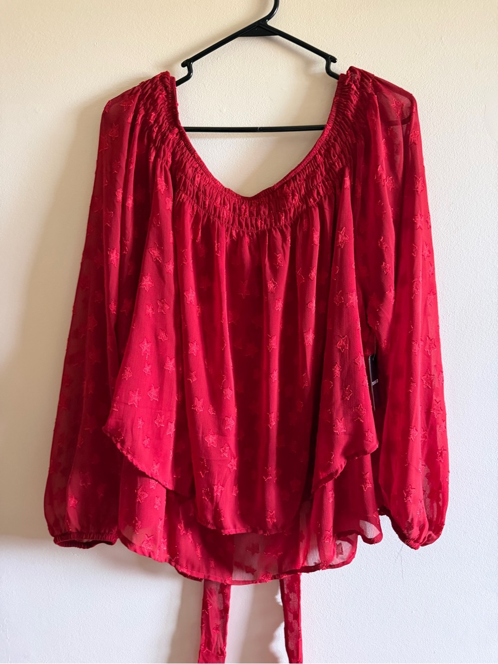 Torrid NWT Festi Tiered Tie Back Blouse plus size 1X 14/16 - Picture 8 of 16